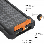 LogiLink Solcells-Powerbank 10.000mAh 2xUSB-A + USB-C in/ut 12W LogiLink Solcells-Powerbank 10.000mAh 2xUSB-A + USB-C in/ut 12W