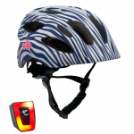 Crazy Safety Stripes Bicycle Helmet - Dark Blue (54-58cm) (160101-02-01)