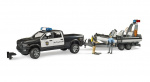 Bruder RAM 2500 Police Pickup with L+S Module, trailer and boat (02507)