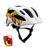 Crazy Safety Grafitti Bicycle Helmet - White/Yellow (54-58cm) (160101-08-01)