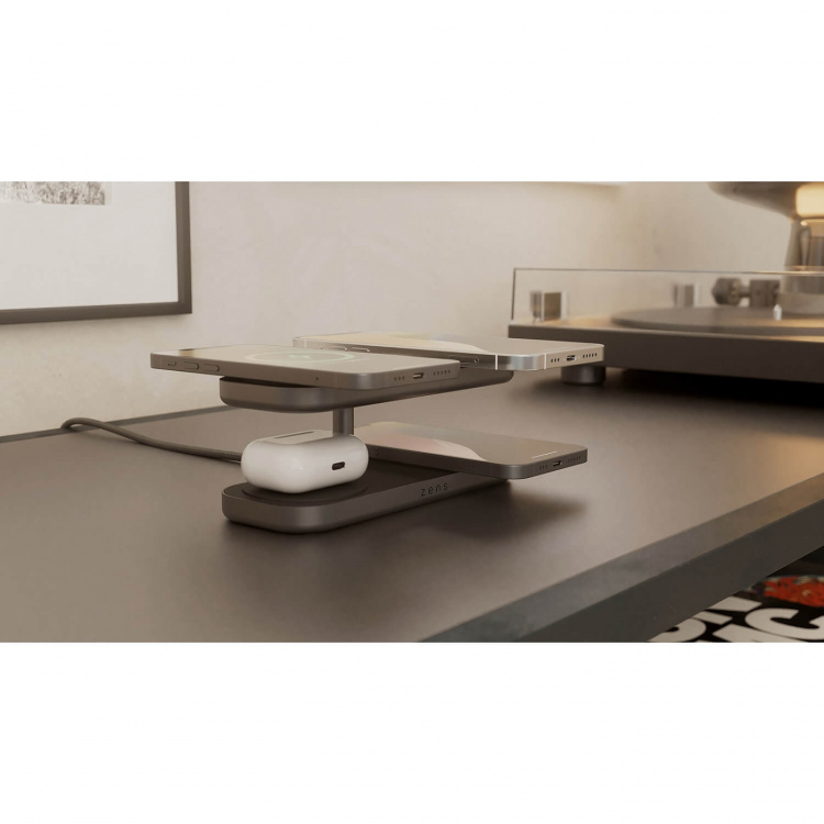 Zens Wireless Charger Quattro Pro 4 Qi2 Black