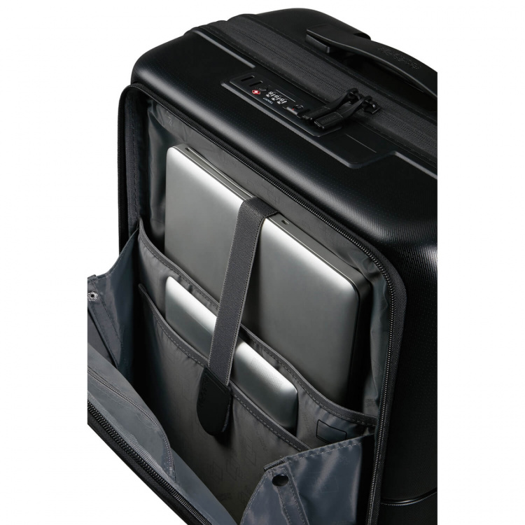 American Tourister Suitcase DashPop Spinner 55/23 Front Pocket Laptop True Black American Tourister Suitcase DashPop Spinner 55/23 Front Pocket Laptop True Black