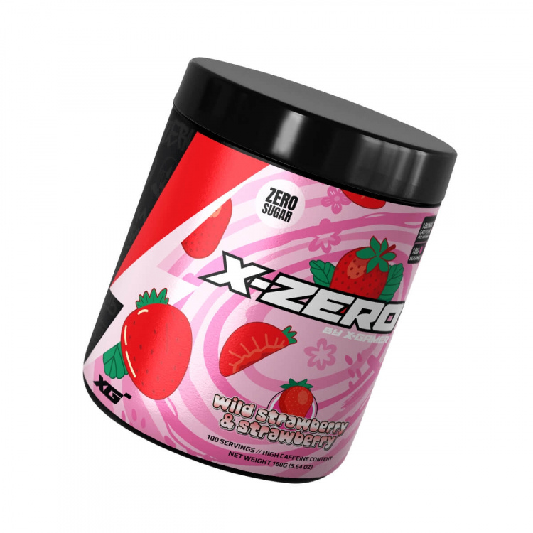 X-GAMER Energy Drink Powder X-Zero 160 gram Wild Strawberry & Strawberry