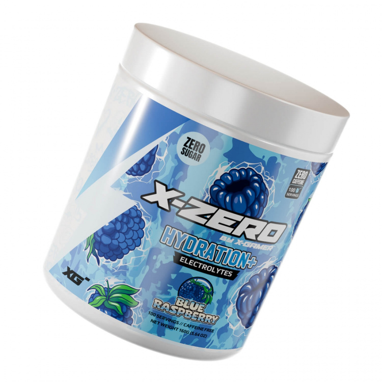 X-GAMER Energy Drink Powder X-Zero Hydration+ 160 gram Blue Raspberry