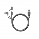 GP Cable USB-A To USB-C 3-In-1 Micro-USB + Lightning CY1N 1m GP Cable USB-A To USB-C 3-In-1 Micro-USB + Lightning CY1N 1m