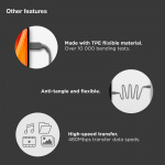 GP Cable USB-A To USB-C 3-In-1 Micro-USB + Lightning CY1N 1m GP Cable USB-A To USB-C 3-In-1 Micro-USB + Lightning CY1N 1m