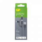 GP Cable USB-A To USB-C 3-In-1 Micro-USB + Lightning CY1N 1m GP Cable USB-A To USB-C 3-In-1 Micro-USB + Lightning CY1N 1m