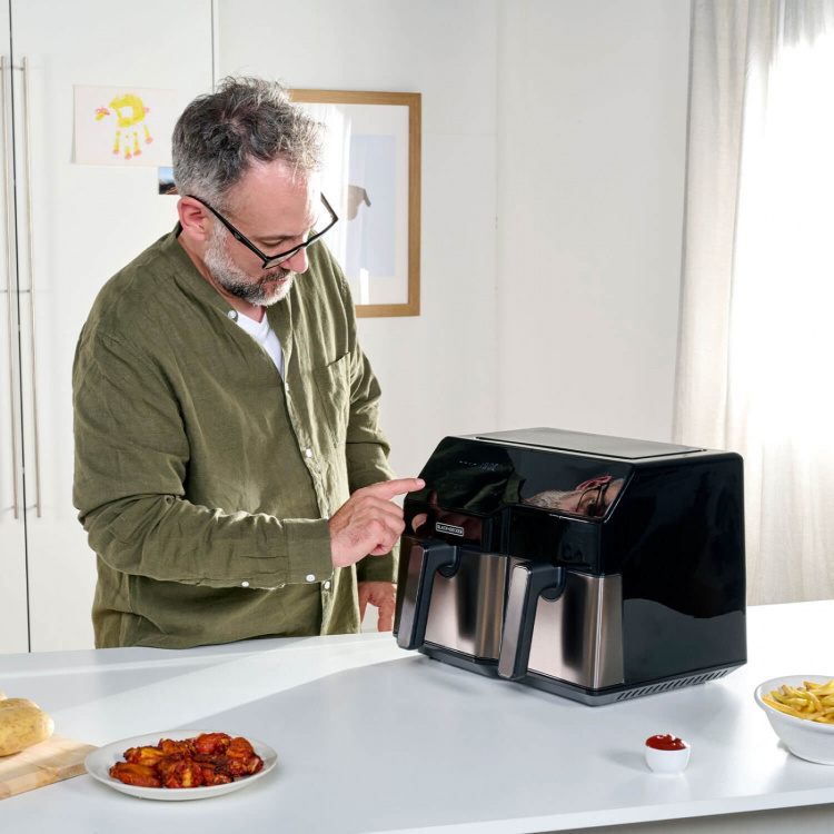 BLACK+DECKER Air Fryer Dual Basket 2500W BLACK+DECKER Air Fryer Dual Basket 2500W