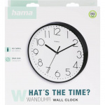 Hama Clock Salina Diameter 22cm Black Hama Clock Salina Diameter 22cm Black