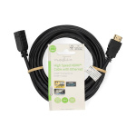 Nedis High Speed HDMI™ Cable with Ethernet | HDMI™ Connector | HDMI™ Output | 4K@60Hz | ARC | 10.2 Gbps | 5.00 m | Round | PVC | Black | Label Nedis High Speed HDMI™ Cable with Ethernet | HDMI™ Connector | HDMI™ Output | 4K@60Hz | ARC | 10.2 Gbps | 5.00 m | Round | PVC | Black | Label