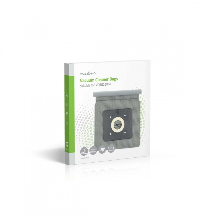 Nedis Vacuum Cleaner Bag | 1 pcs | Fabric | Most sold for: Nedis® VCBG250GY | White