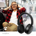 Nedis Wireless Over-Ear Headphones | Battery play time: 12 hrs | Built-in microphone | Press Control | Voice control support | Volume control | Black Nedis Wireless Over-Ear Headphones | Battery play time: 12 hrs | Built-in microphone | Press Control | Voice control support | Volume control | Black