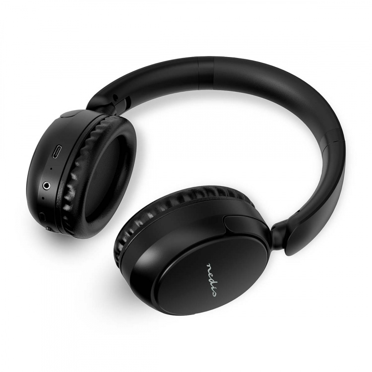 Nedis Wireless Over-Ear Headphones | Battery play time: 12 hrs | Built-in microphone | Press Control | Voice control support | Volume control | Black Nedis Wireless Over-Ear Headphones | Battery play time: 12 hrs | Built-in microphone | Press Control | Voice control support | Volume control | Black