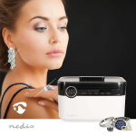 Nedis Ultrasonic Jewellery Cleaner | Mains Powered | 220 - 240 V AC 50/60 Hz | Euro / Type-C (CEE 7/16) | White | Plastic