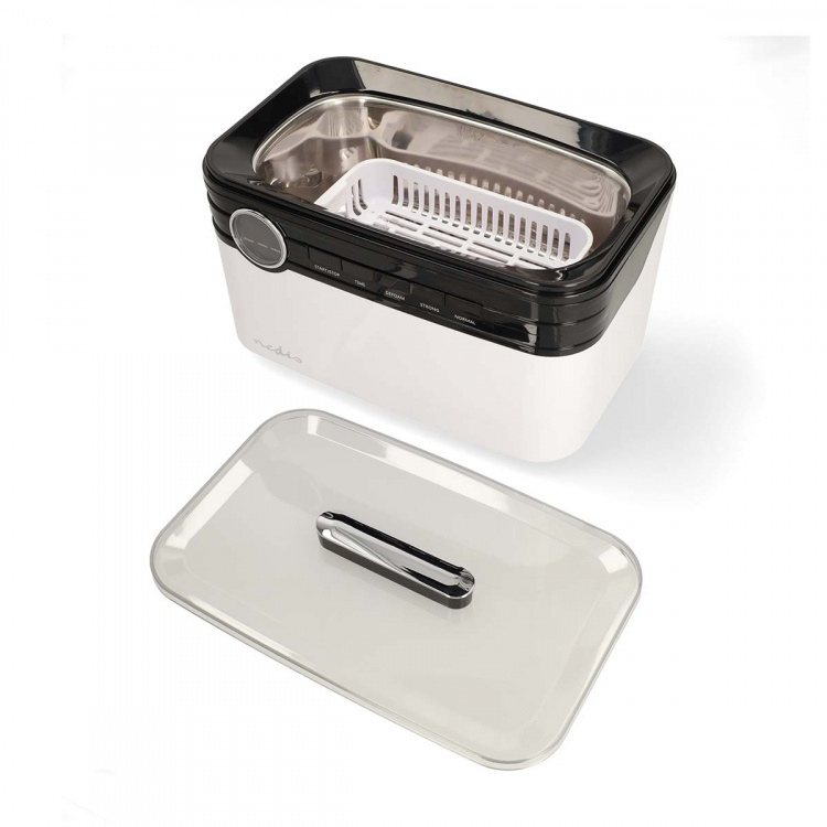 Nedis Ultrasonic Jewellery Cleaner | Mains Powered | 220 - 240 V AC 50/60 Hz | Euro / Type-C (CEE 7/16) | White | Plastic