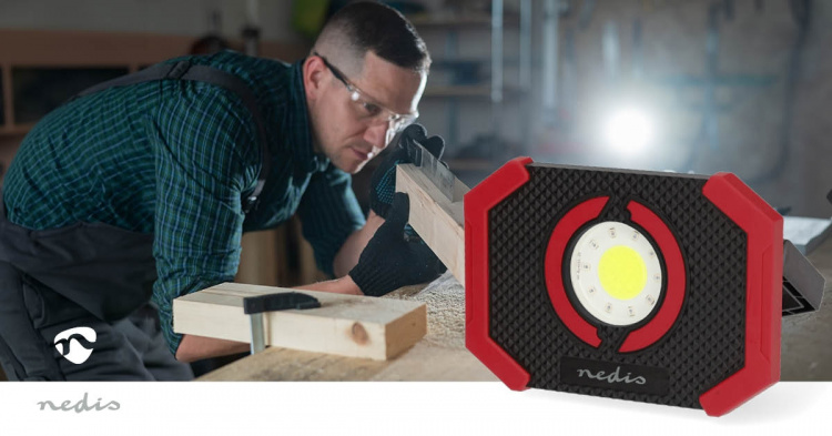 Nedis Work Lamp | 10 W | Battery Powered | 5 V DC | N/A | Rechargeable | Light duration: 10 h | 1000 lm | Light range: 30 m Nedis Work Lamp | 10 W | Battery Powered | 5 V DC | N/A | Rechargeable | Light duration: 10 h | 1000 lm | Light range: 30 m
