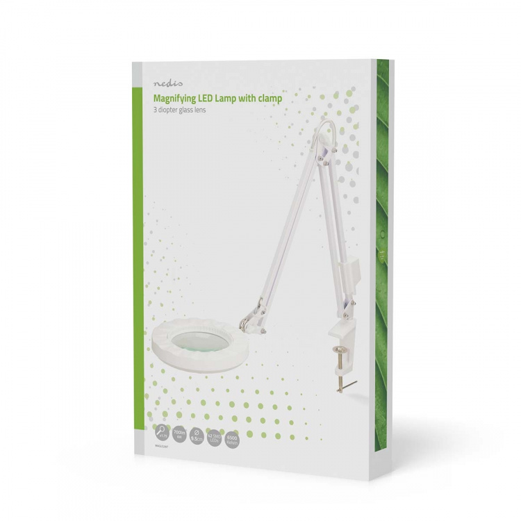 Nedis Magnifying Table Lamp | Lens strength: 3 Diopter | 6500 K | 6 W | 700 lm | White