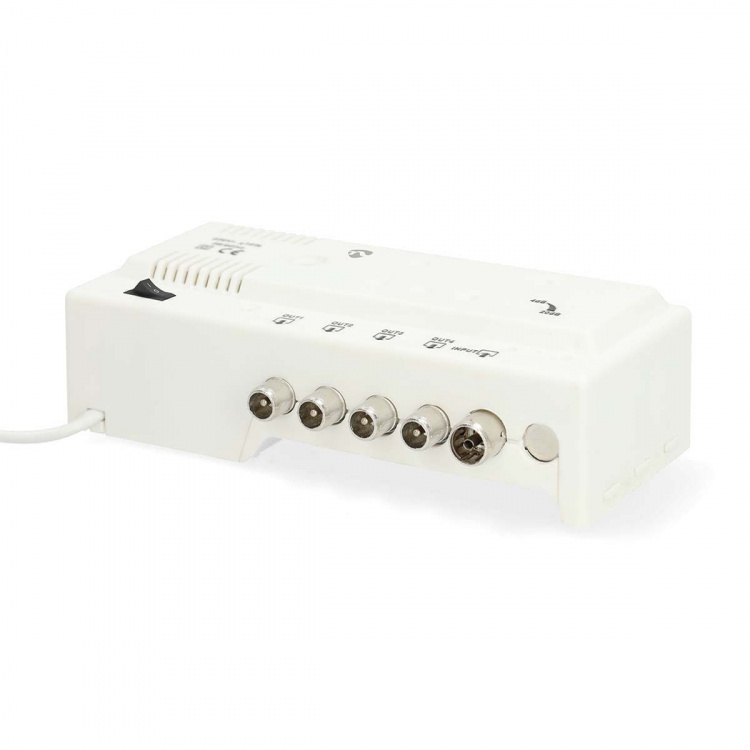 Nedis CATV Amplifier | Gain: 20 dB | 47 - 862 MHz | Number of outputs: 4 | Gain control | White