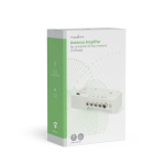 Nedis CATV Amplifier | Gain: 20 dB | 47 - 862 MHz | Number of outputs: 4 | Gain control | White