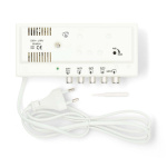 Nedis CATV Amplifier | Gain: 20 dB | 47 - 862 MHz | Number of outputs: 4 | Gain control | White