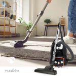 Nedis Vacuum Cleaner | With Bag | 700 W | Dust capacity: 3.0 l | Combi Brush | Action radius: 9.00 m | Vacuum cleaner suction control | Hepa 13 | Anthracite / Black / Orange