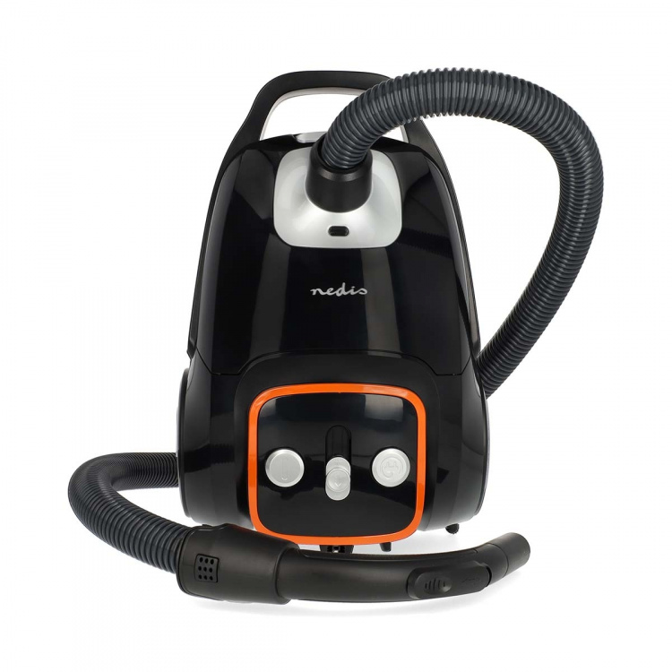Nedis Vacuum Cleaner | With Bag | 700 W | Dust capacity: 3.0 l | Combi Brush | Action radius: 9.00 m | Vacuum cleaner suction control | Hepa 13 | Anthracite / Black / Orange