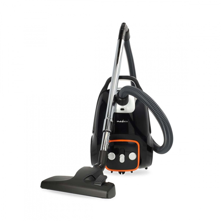 Nedis Vacuum Cleaner | With Bag | 700 W | Dust capacity: 3.0 l | Combi Brush | Action radius: 9.00 m | Vacuum cleaner suction control | Hepa 13 | Anthracite / Black / Orange