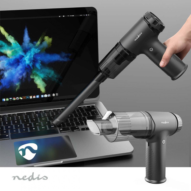 Nedis Handheld Vacuum Cleaner | Air blower | 90 W | Rechargeable | Dry | Li-Ion | Black Nedis Handheld Vacuum Cleaner | Air blower | 90 W | Rechargeable | Dry | Li-Ion | Black