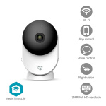 Nedis SmartLife Indoor Camera | 3MP Full HD 1296p | Cloud Storage (optional) / microSD (not included) / Onvif | With motion sensor | Night vision | White Nedis SmartLife Indoor Camera | 3MP Full HD 1296p | Cloud Storage (optional) / microSD (not included) / Onvif | With motion sensor | Night vision | White