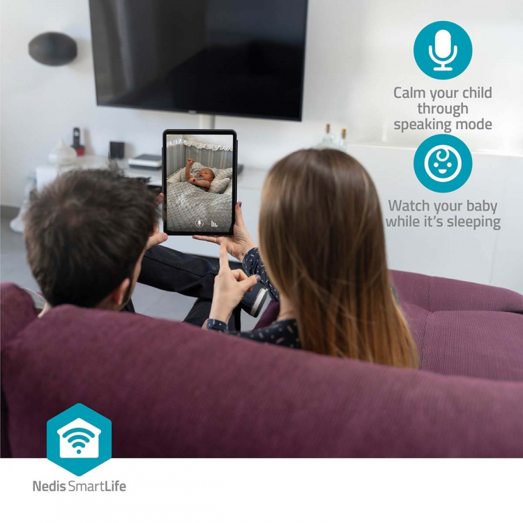 Nedis SmartLife Indoor Camera | 3MP Full HD 1296p | Cloud Storage (optional) / microSD (not included) / Onvif | With motion sensor | Night vision | White Nedis SmartLife Indoor Camera | 3MP Full HD 1296p | Cloud Storage (optional) / microSD (not included) / Onvif | With motion sensor | Night vision | White