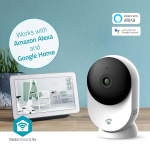 Nedis SmartLife Indoor Camera | 3MP Full HD 1296p | Cloud Storage (optional) / microSD (not included) / Onvif | With motion sensor | Night vision | White Nedis SmartLife Indoor Camera | 3MP Full HD 1296p | Cloud Storage (optional) / microSD (not included) / Onvif | With motion sensor | Night vision | White