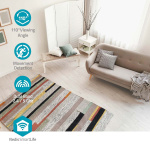 Nedis SmartLife Indoor Camera | 3MP Full HD 1296p | Cloud Storage (optional) / microSD (not included) / Onvif | With motion sensor | Night vision | White Nedis SmartLife Indoor Camera | 3MP Full HD 1296p | Cloud Storage (optional) / microSD (not included) / Onvif | With motion sensor | Night vision | White