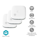 Nedis SmartLife Smoke Detector | Battery Powered | Sensor life cycle: 10 year | EN 14604 | Max. battery life: 24 Months | 85 dB | White | 3 pcs