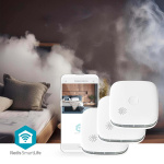 Nedis SmartLife Smoke Detector | Battery Powered | Sensor life cycle: 10 year | EN 14604 | Max. battery life: 24 Months | 85 dB | White | 3 pcs