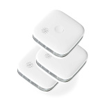 Nedis SmartLife Smoke Detector | Battery Powered | Sensor life cycle: 10 year | EN 14604 | Max. battery life: 24 Months | 85 dB | White | 3 pcs
