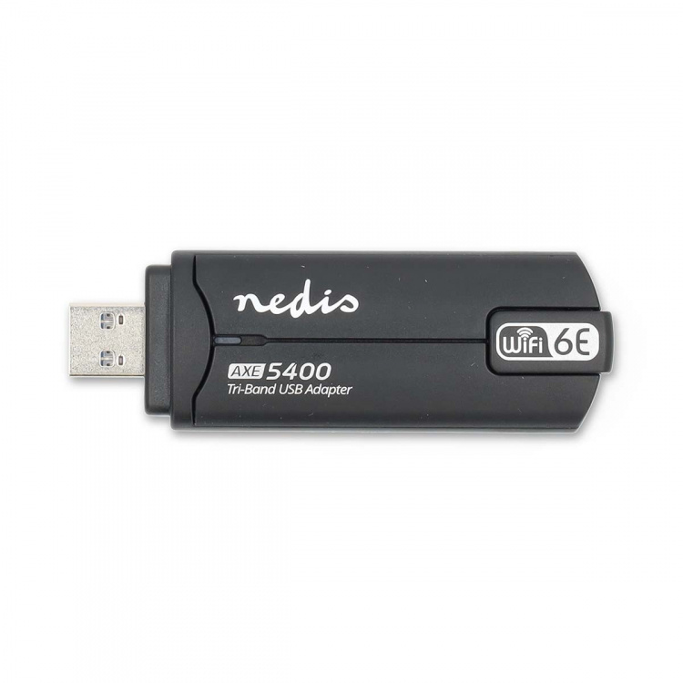 Nedis Network Dongle | Wi-Fi | AX5400 | 2.4/5/6 GHz (Triple Band) | USB3.0 | Wi-Fi speed total: 5400 Mbps | Windows 10 / Windows 11 Nedis Network Dongle | Wi-Fi | AX5400 | 2.4/5/6 GHz (Triple Band) | USB3.0 | Wi-Fi speed total: 5400 Mbps | Windows 10 / Windows 11
