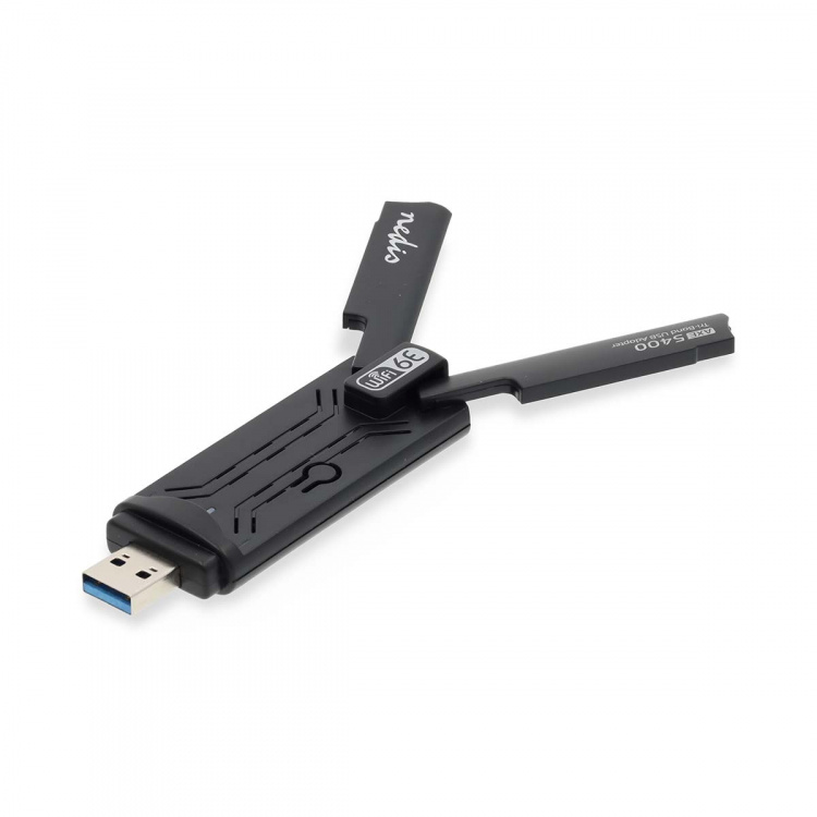 Nedis Network Dongle | Wi-Fi | AX5400 | 2.4/5/6 GHz (Triple Band) | USB3.0 | Wi-Fi speed total: 5400 Mbps | Windows 10 / Windows 11 Nedis Network Dongle | Wi-Fi | AX5400 | 2.4/5/6 GHz (Triple Band) | USB3.0 | Wi-Fi speed total: 5400 Mbps | Windows 10 / Windows 11