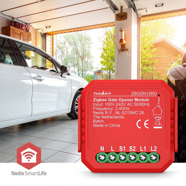 Nedis SmartLife Power Switch | Garage Door Opener | 2.5 W | Terminal Connection | App available for: Android™ / IOS