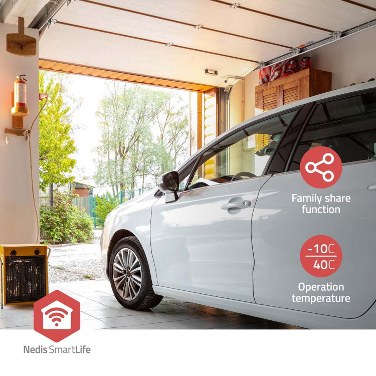 Nedis SmartLife Power Switch | Garage Door Opener | 2.5 W | Terminal Connection | App available for: Android™ / IOS