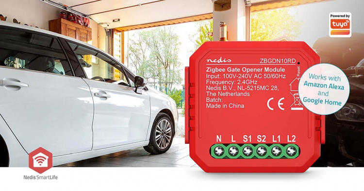 Nedis SmartLife Power Switch | Garage Door Opener | 2.5 W | Terminal Connection | App available for: Android™ / IOS