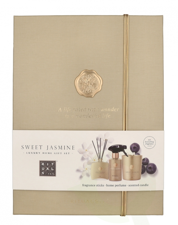 Rituals Private Collection Sweet Jasmine Giftset 710 ml Remark: 1x Mini Fragrance Sticks 100ml/1x Home Perfume 250ml, 1x Scented Candle 360g, 1x Mini Fragrance Stick