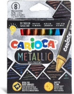 CARIOCA Metallic wax crayons, 8 pcs (809437)