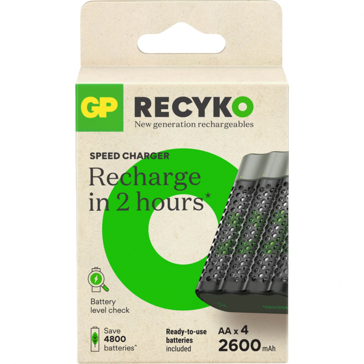 GP Battery Charger Speed Charger M452 4xAA 2600mAh GP Battery Charger Speed Charger M452 4xAA 2600mAh