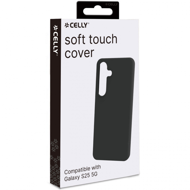 Celly Cromo Soft rubber case Galaxy S25 Svart