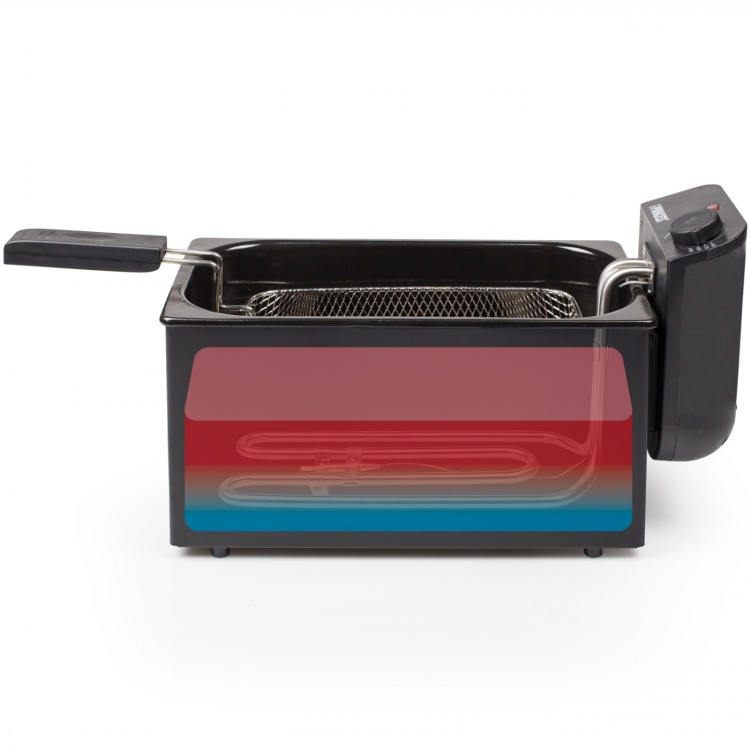 Princess Fritös 3l 182727 Rostfritt stål. Svart