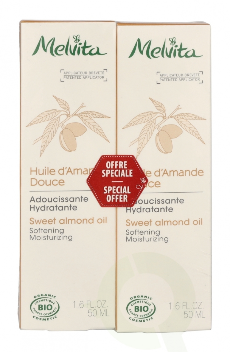 Melvita Sweet Almond Oil Duo Set 100 ml 2x50ml