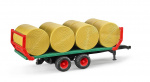 Bruder Bale Transport Trailer with 8 round bales (02220)