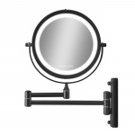 Gillian Jones Double-Sided Wall Mirror w. LED Light & x10 Magnification - Black