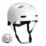 Crazy Safety Urban Bicycle and Skater Helmet - Matt White - L (57-61cm)