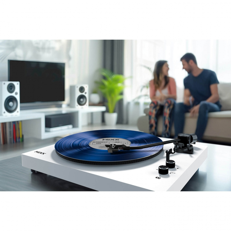 MIXX Record Player Vinyl Incl Speakers System 5 Stereo White